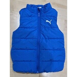 Puma Boy's Blue Full Zip Puffer Vest Size  5/6